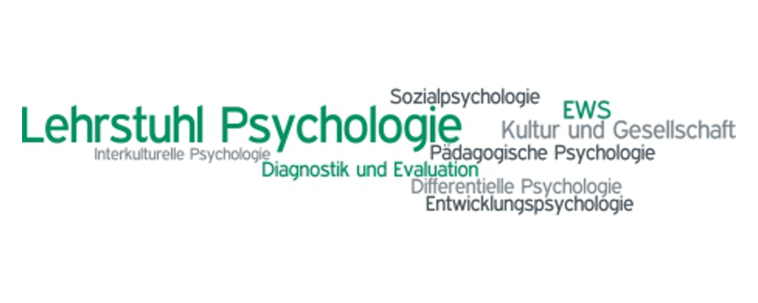 Wordcloud des Lehrstuhls Psychologie